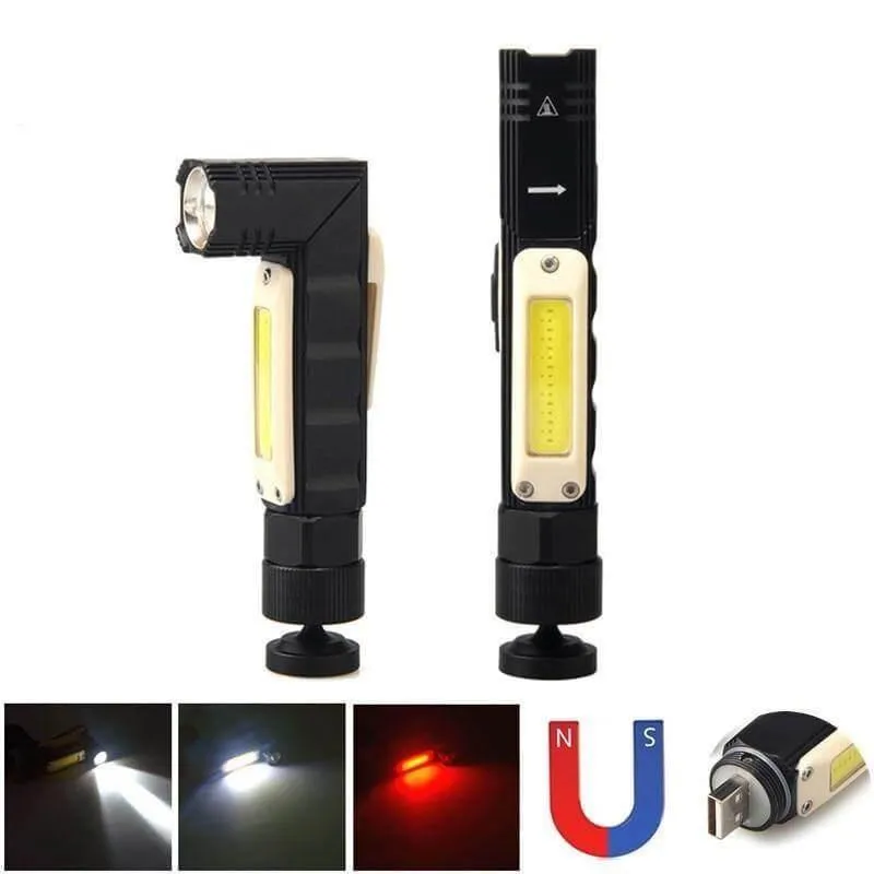 Magnetic Rechargeable Camping Flashlight - Adjustable Portable Outdoor Light