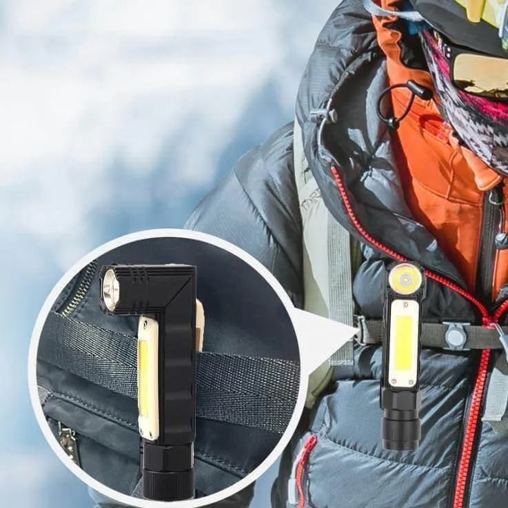 Magnetic Rechargeable Camping Flashlight - Adjustable Portable Outdoor Light
