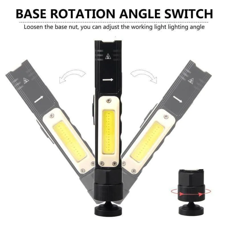 Magnetic Rechargeable Camping Flashlight - Adjustable Portable Outdoor Light