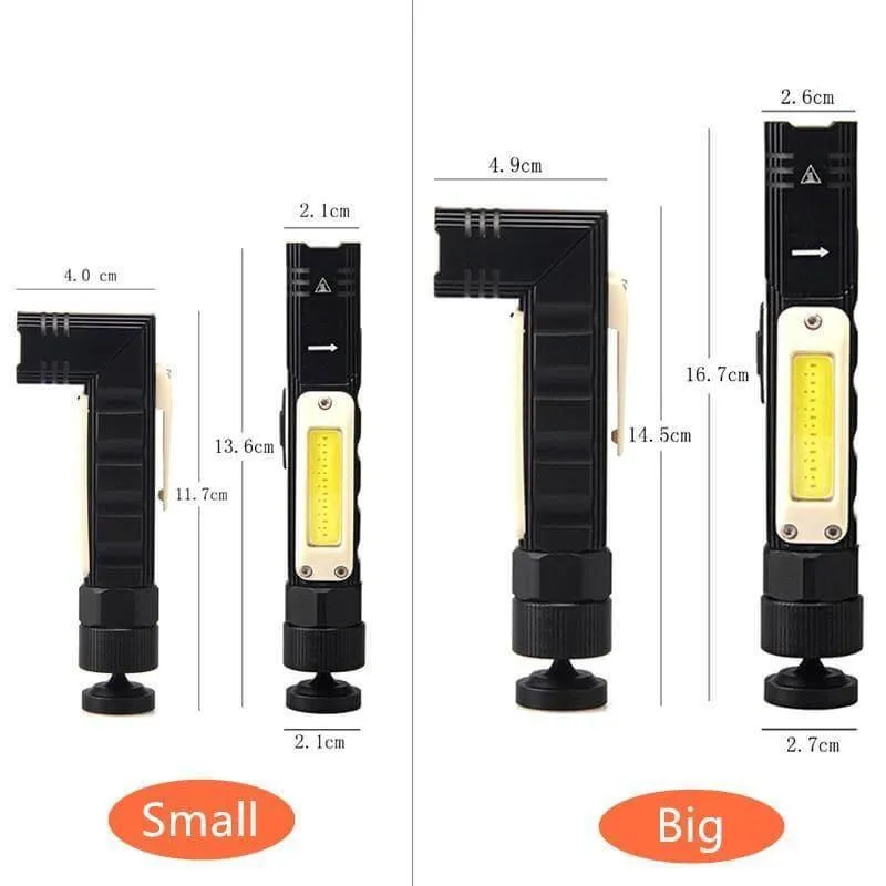Magnetic Rechargeable Camping Flashlight - Adjustable Portable Outdoor Light