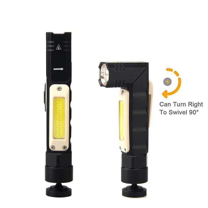 Magnetic Rechargeable Camping Flashlight - Adjustable Portable Outdoor Light