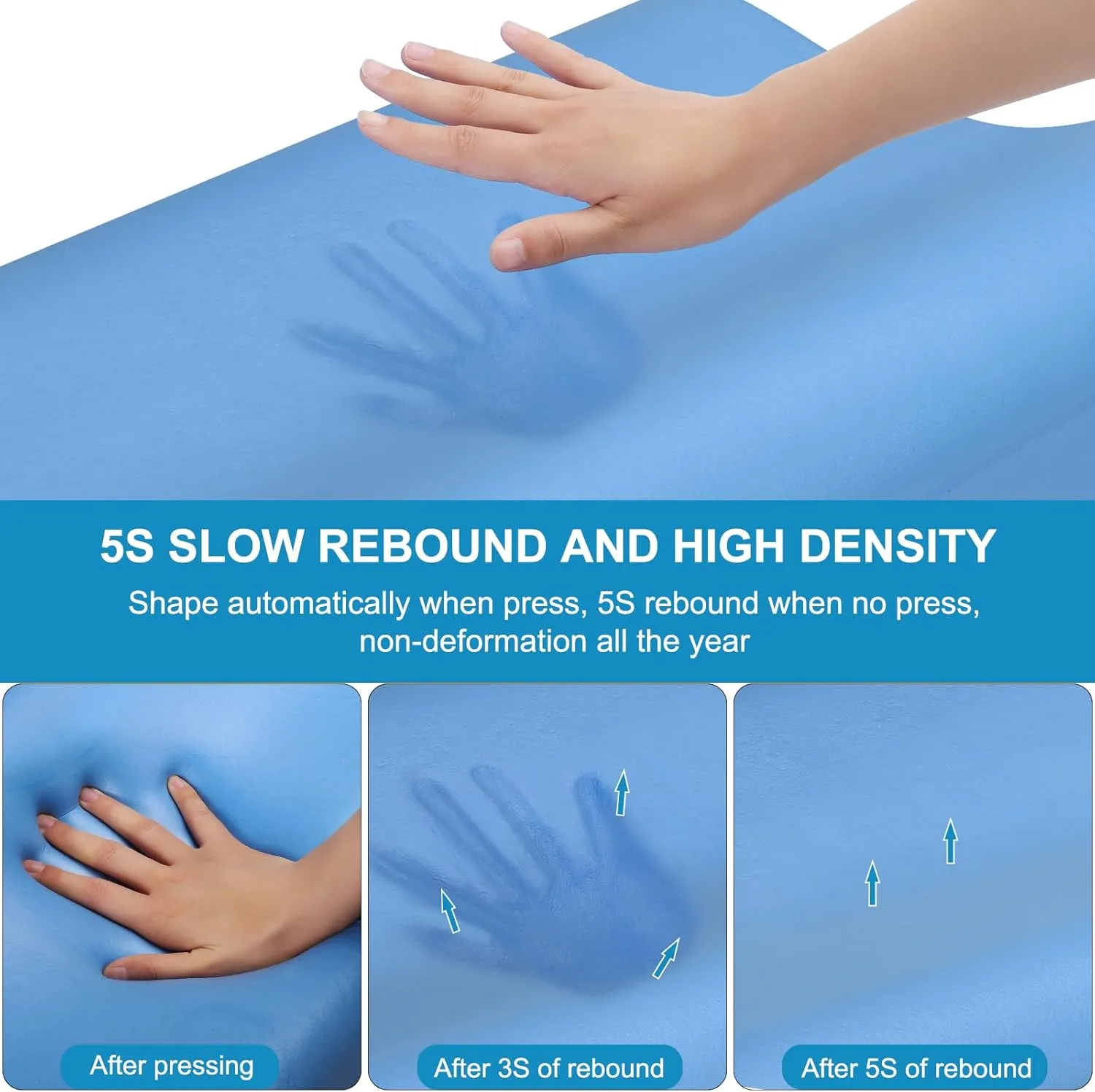 Memory Foam Pillows, Cervical Neck Pillow for Sleeping, Ergonomic Pillow for Neck Pain Relief, Contour Support for Side Back Sleepers