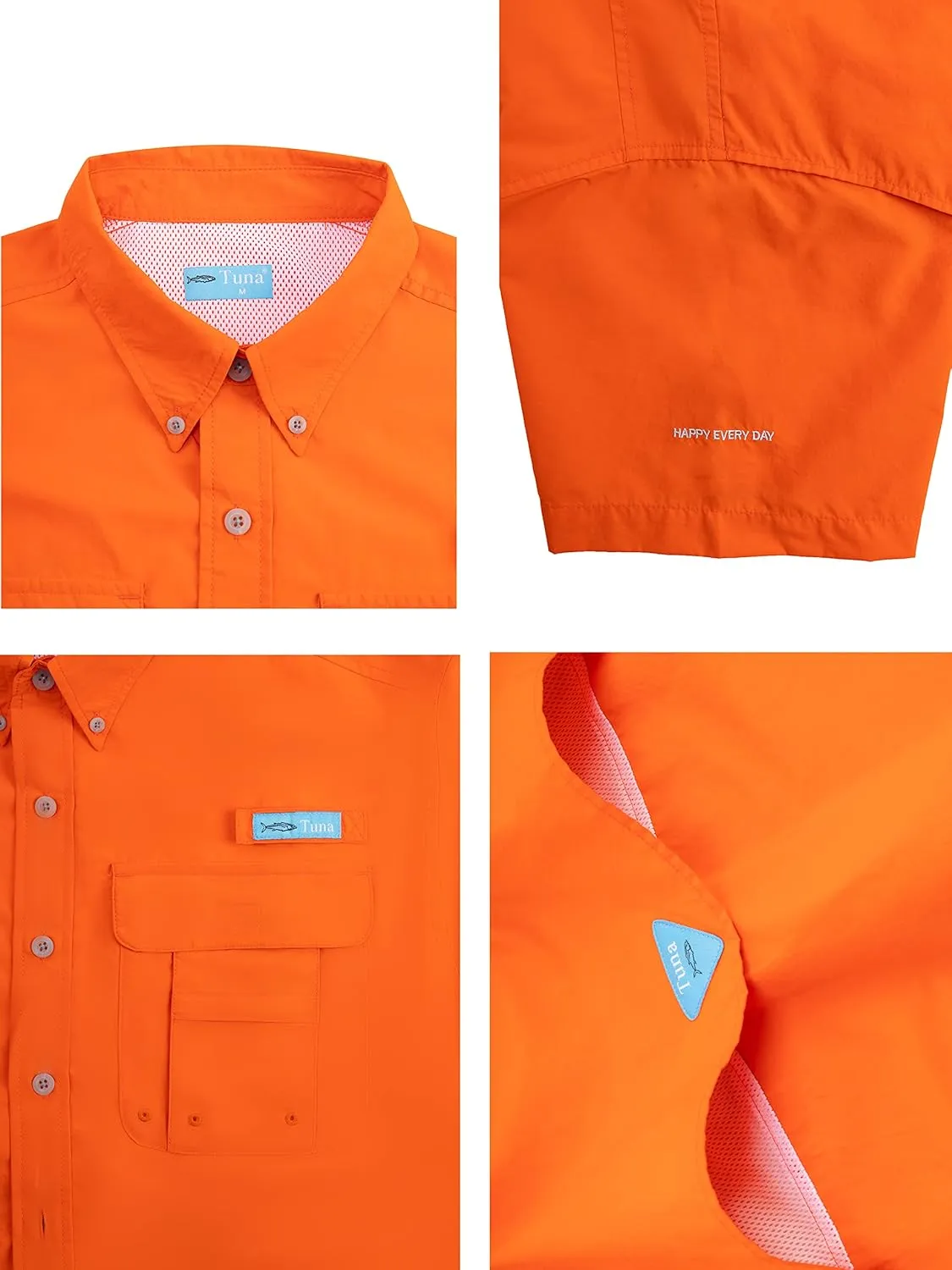 Men's UPF UV 50  Sun Protection Magellan Fishing SPF Camping Hiking Short Sleeve Shirts