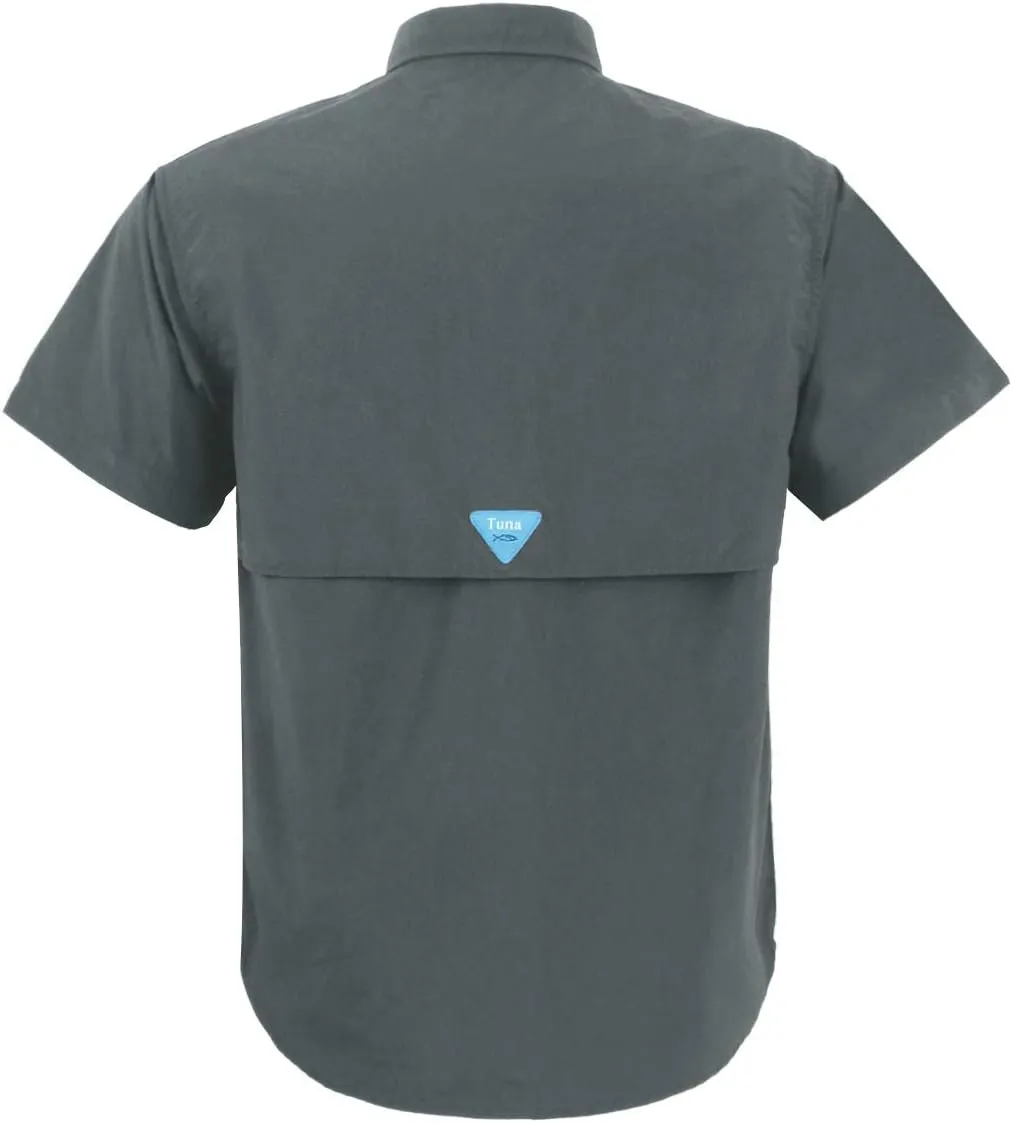 Men's UV UPF 50  Fishing Shirts for Men Sun Protection Breathable Fast Dry SPF Hiking Short Sleeve Shirt