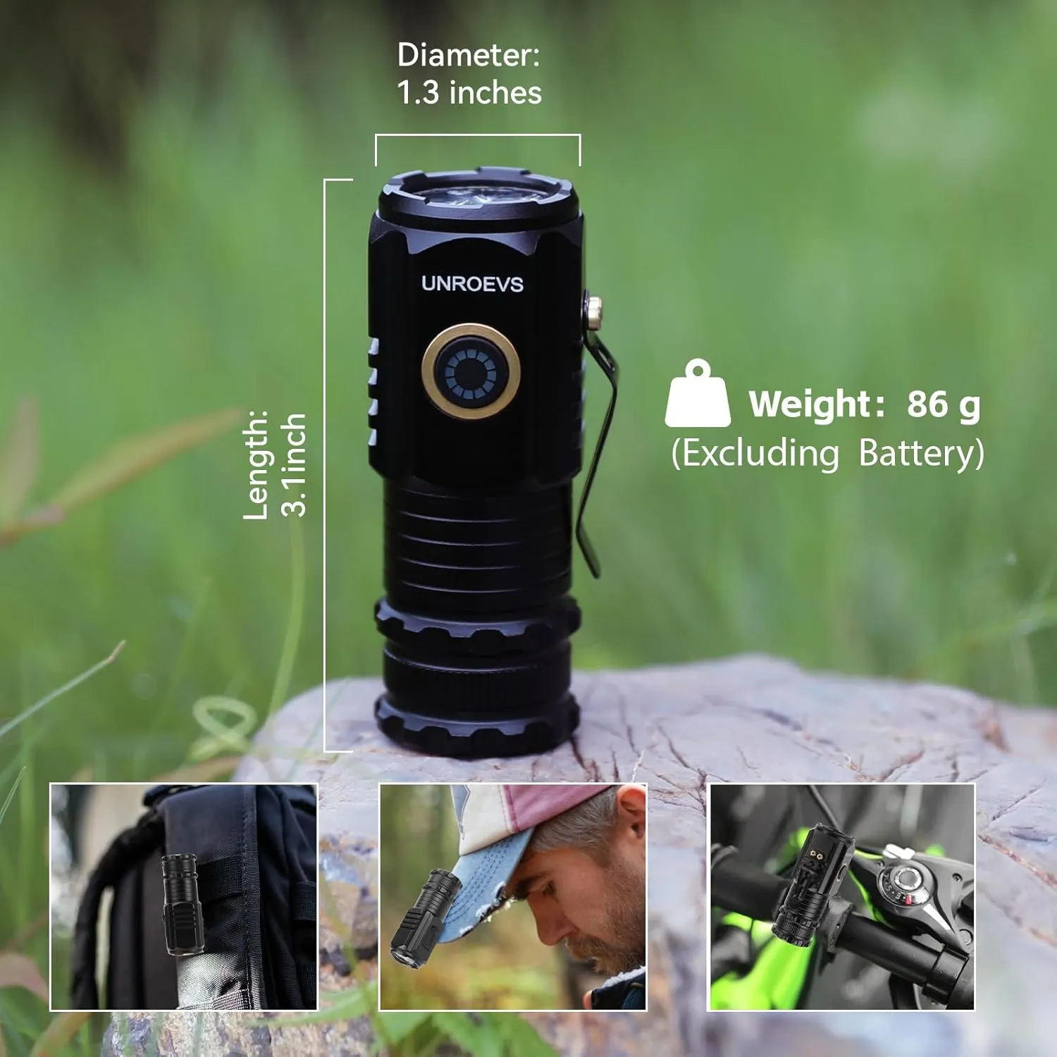 Mini Flashlight 2550 Lumens Rechargeable USB C Charging, Small Flashlights High Lumens 5 Modes, Pocket Flashlight with Clip, Magnetic Flashlight for EDC,Camping, Hiking,Emergency(2 Pack)