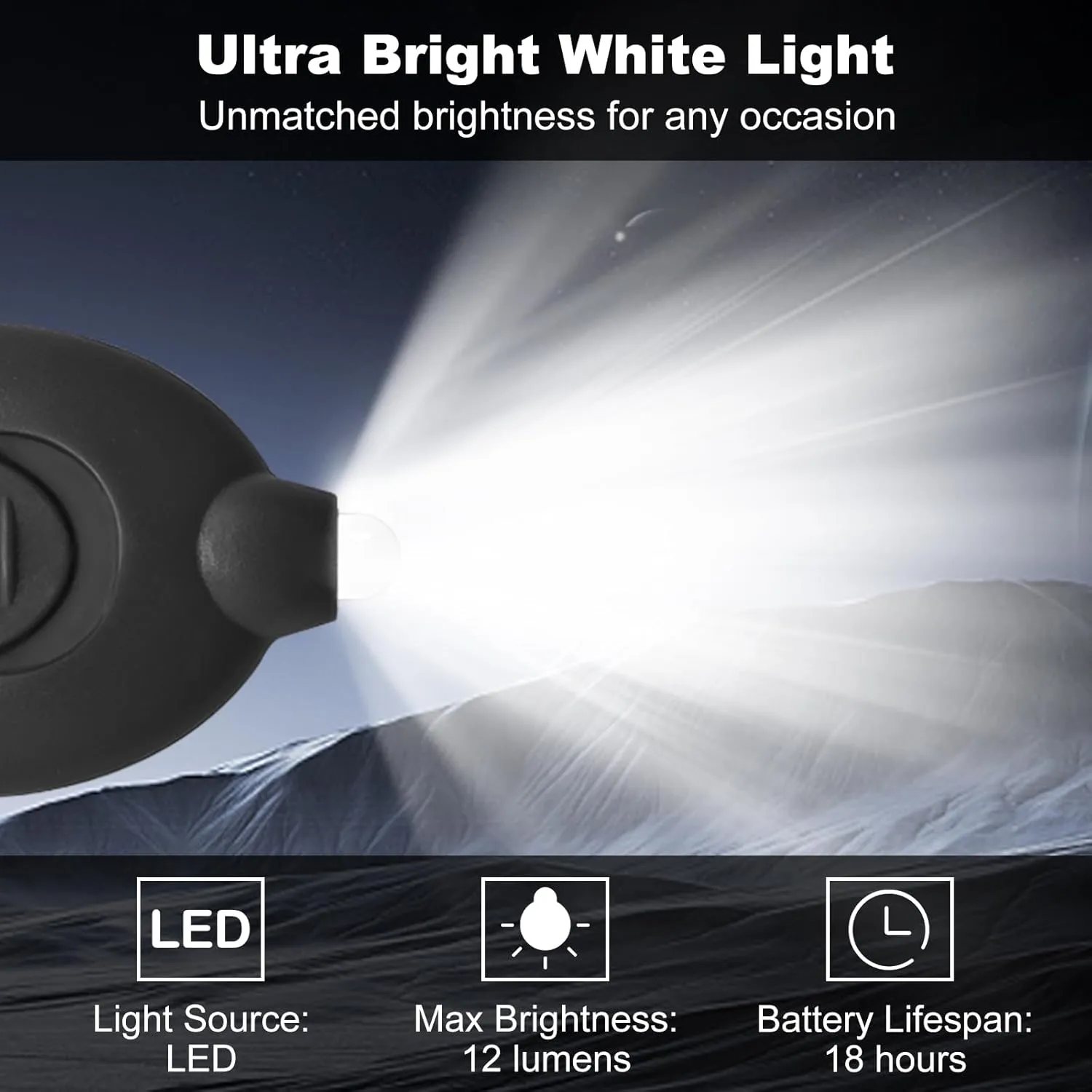 Mini Keychain Flashlight, Ultra Bright Micro Torch, Compact Key Ring Light with White Beam, Emergency Pocket Torch for Outdoor Camping Hiking (32 PCS)