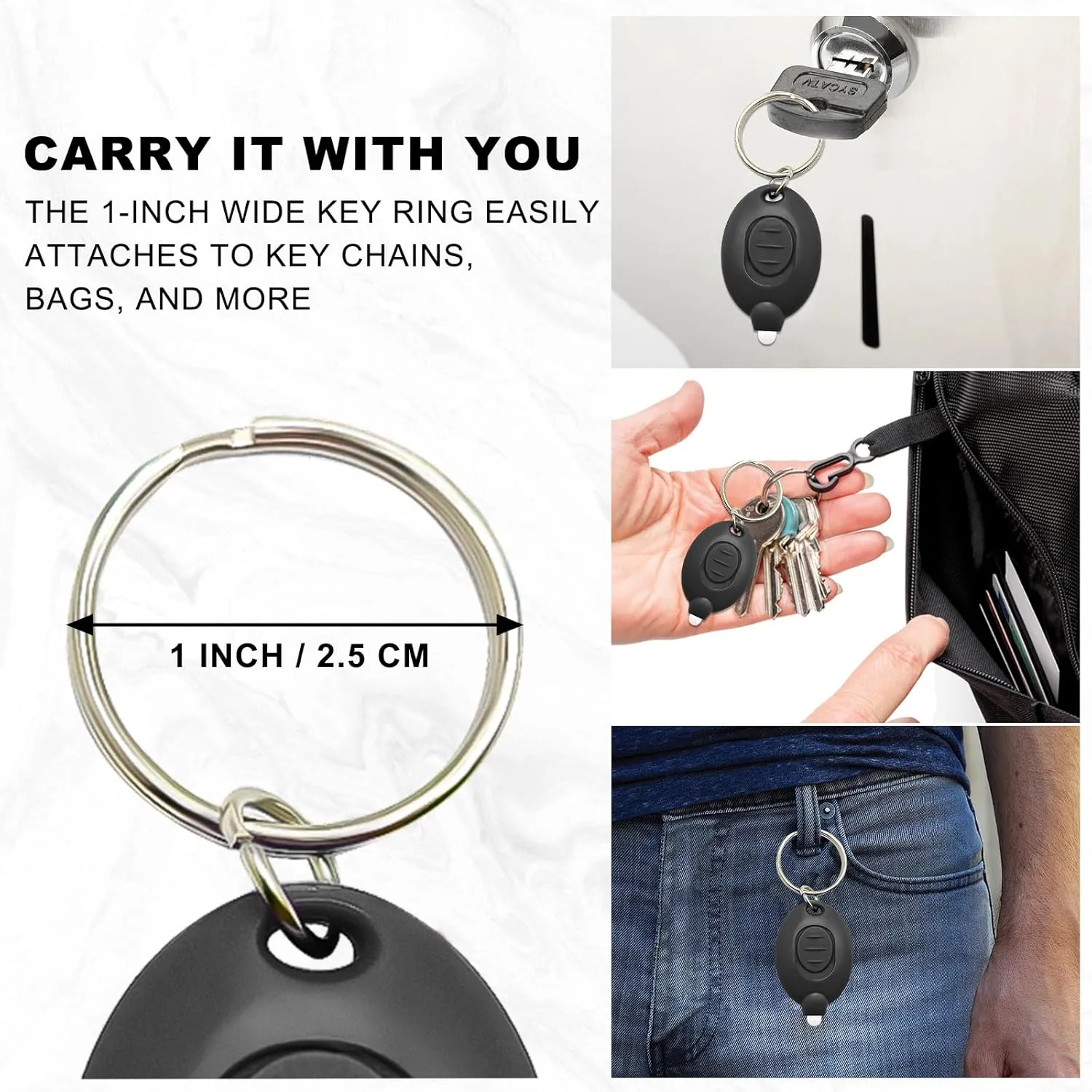 Mini Keychain Flashlight, Ultra Bright Micro Torch, Compact Key Ring Light with White Beam, Emergency Pocket Torch for Outdoor Camping Hiking (32 PCS)