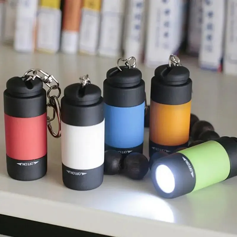 Mini USB Rechargeable Keychain Flashlight