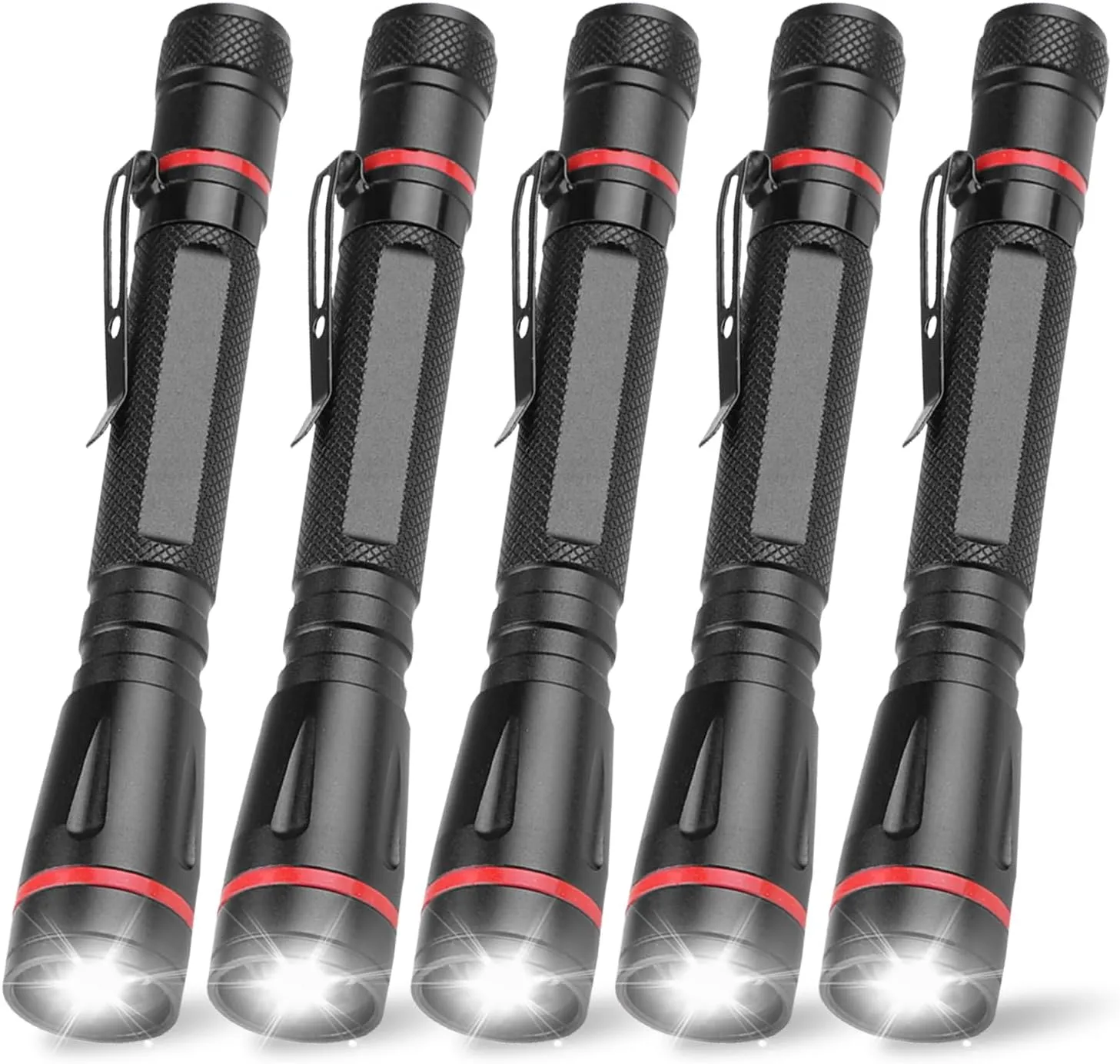 MODOAO LED Flashlight,Small Mini High Brightness Flashlight,Zoomable, with 3 Modes,Compact, Lightweight, and Easy to Carry with a Pen Clip,Flashlight for Camping, Home, Hiking