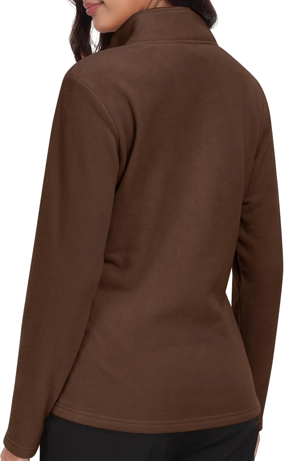 MoFiz Women's 1/4 Zip Polar Fleece Pullover Long Sleeve Soft Lightweight Warm Winter Jacket Top
