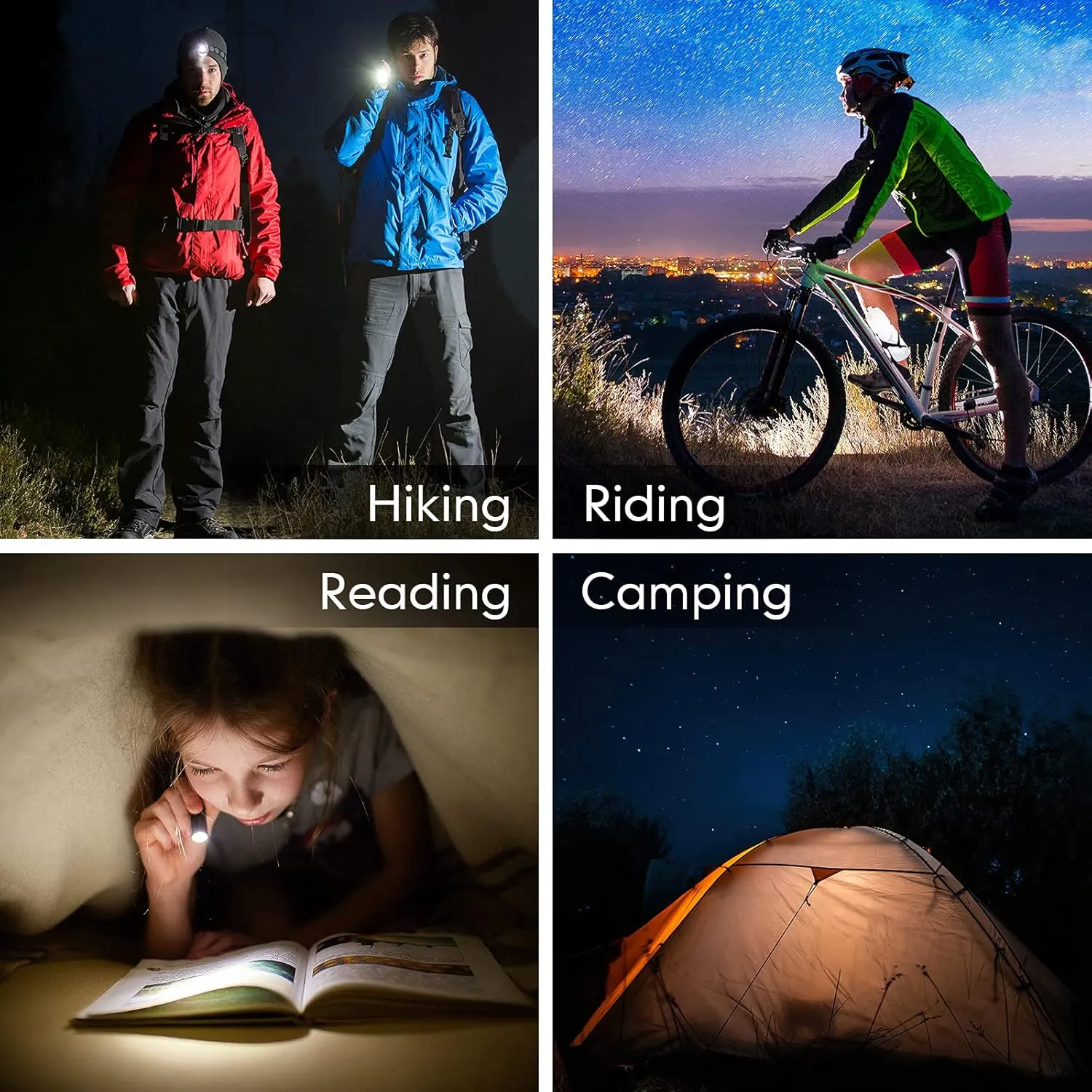 Mudder 10 Pack Mini LED Flashlight Bulk 3 Mode Tactical Torch Pocket Handheld Flashlight Flash Light Adjustable Focus Light Pen for Men Fathers Day Gifts Hiking Outdoor Work(Black, White Light)
