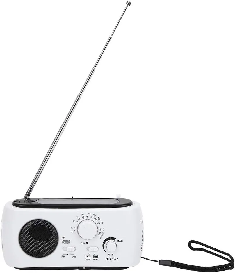 Multifunction Solar Hand Crank Radio Flashlight for Emergency