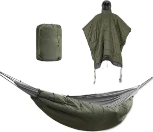 Multifunctional Hammock Under Quilt Sleeping Bag Winter Warm Hammock Blanket for Camping Traveling Swing Outdoor Cape (Green)