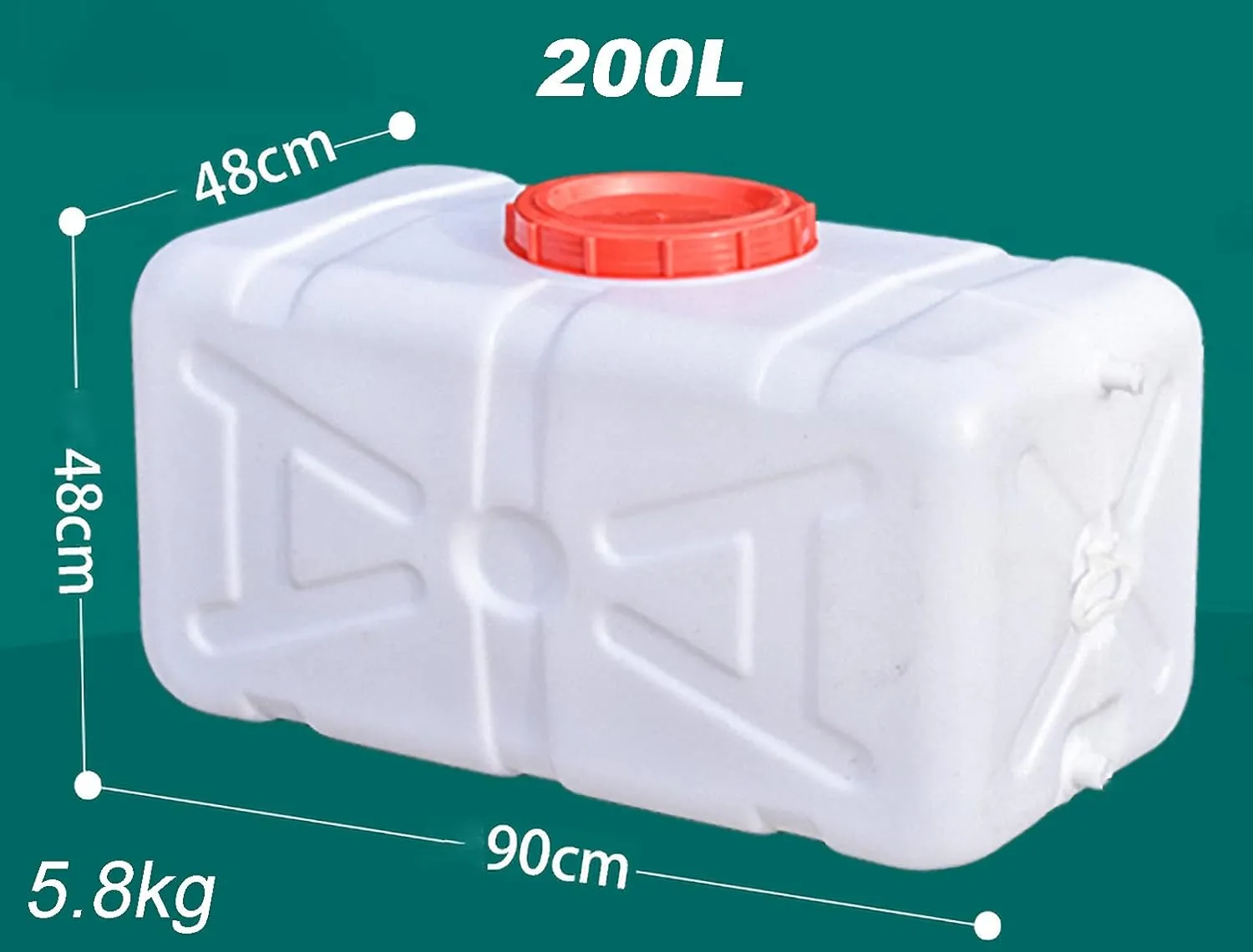 NAKAN Large Water Storage Container, Water Container with Faucet, Multi -Function Water Tank, Suitable for Camping and Hiking Water Storage, Water Containers, Equipment Barrels(Color:200L)