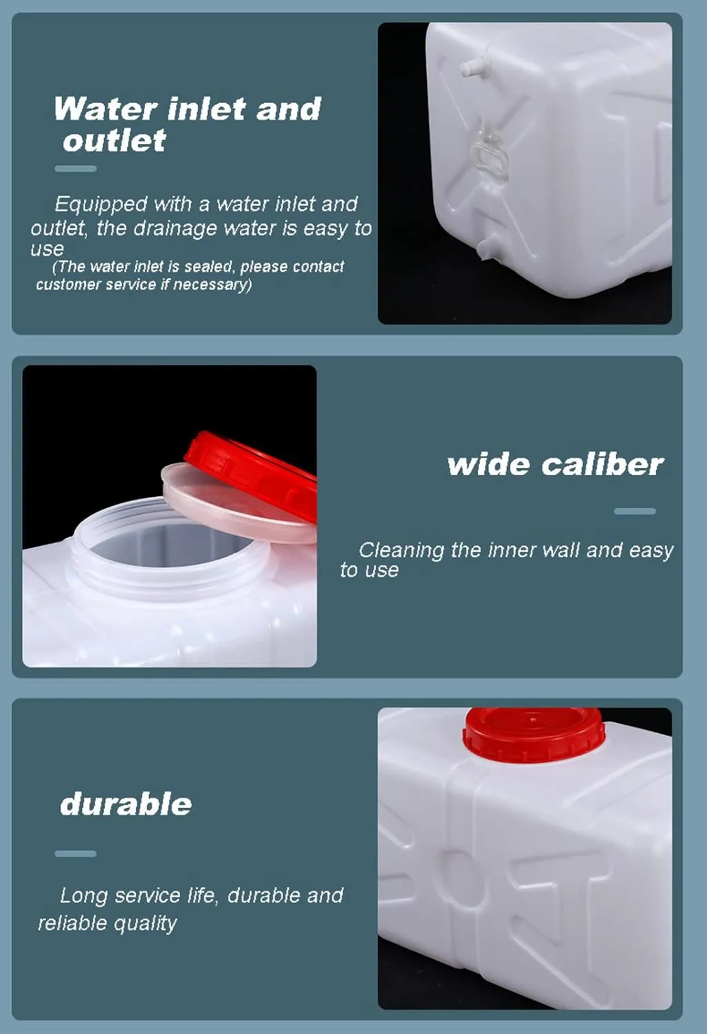NAKAN Large Water Storage Container, Water Container with Faucet, Multi -Function Water Tank, Suitable for Camping and Hiking Water Storage, Water Containers, Equipment Barrels(Color:200L)