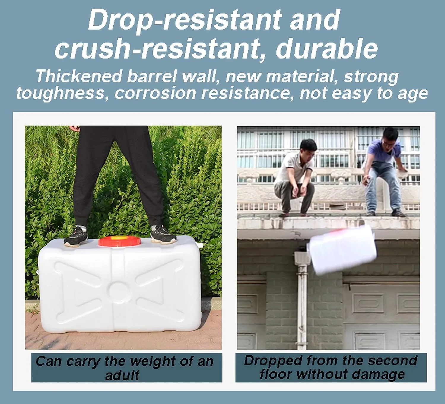 NAKAN Large Water Storage Container, Water Container with Faucet, Multi -Function Water Tank, Suitable for Camping and Hiking Water Storage, Water Containers, Equipment Barrels(Color:200L)