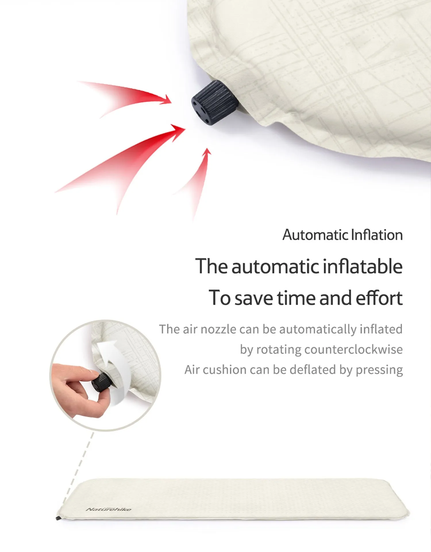 Naturehike Patterned Sponge self inflatable sleeping padNH21FCD10
