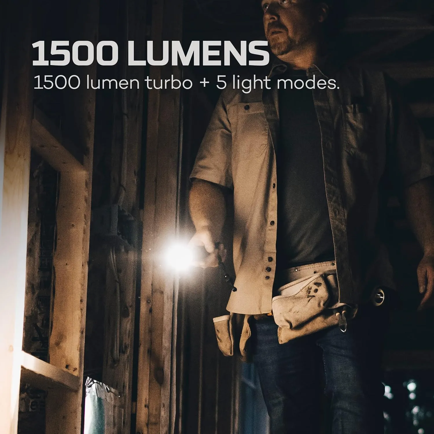 NEBO Master Series FL1500 Rechargeable Flashlight | 1500 Lumens on Turbo, 5 Light Modes, Powerful Magnetic Base & 2X Adjustable Zoom, Waterproof, Perfect for Camping & EDC, Includes Charging Cable