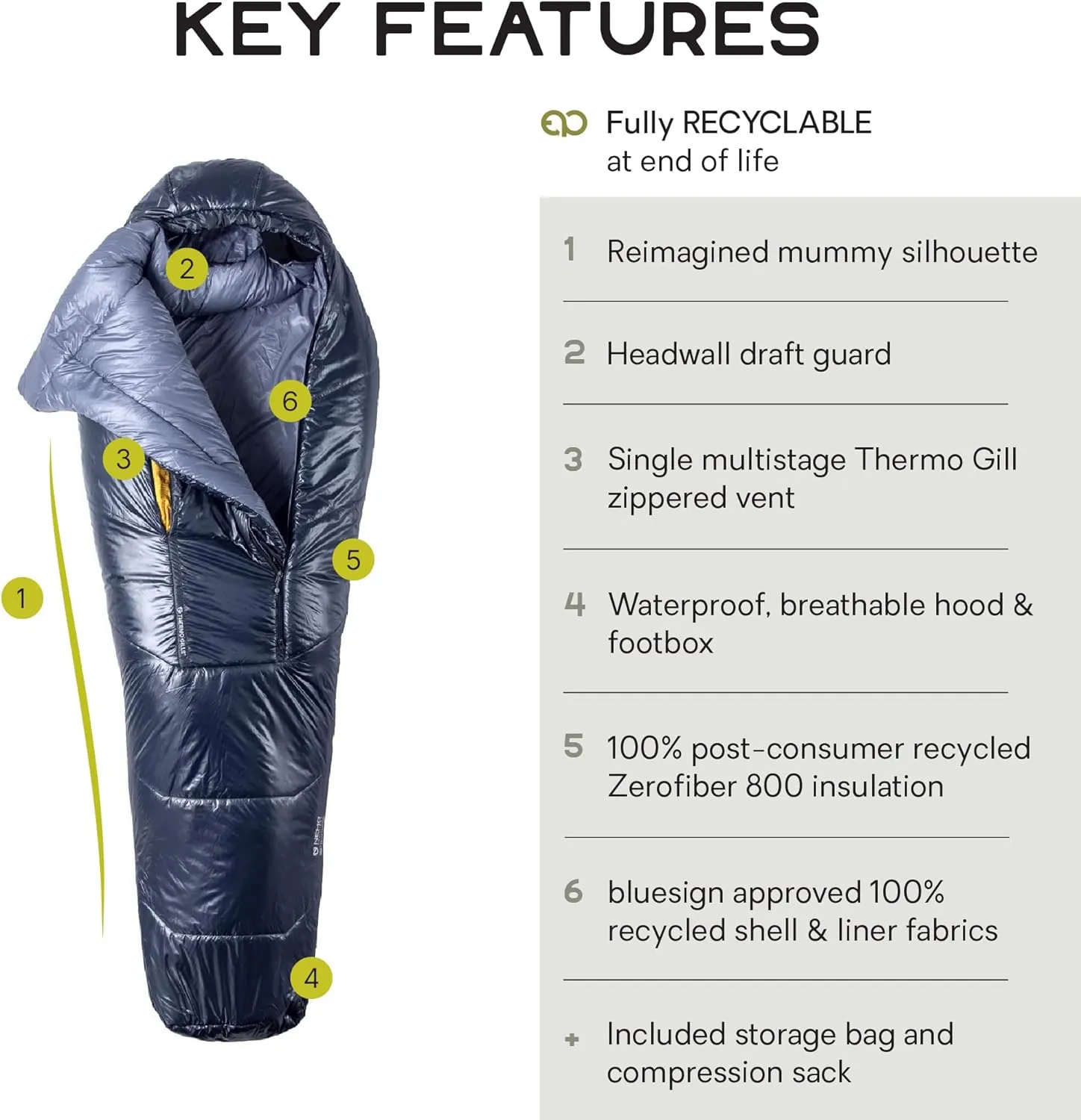 NEMO Equipment Soul Genderless Endless Promise Synthetic Mummy Sleeping Bag