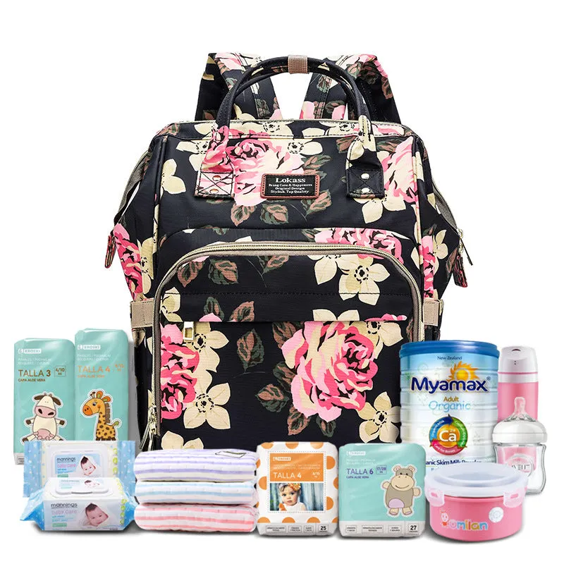 New multi-functional diaper bag Korean fashion shoulder Mummy bag outdoor leisure maternal bag fashion hipster custom