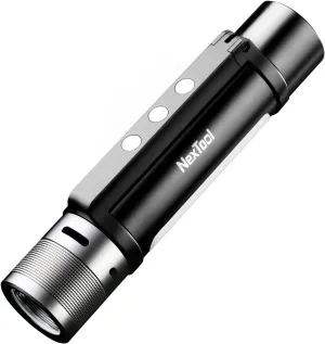 NexTool Rechargeable LED Flashlight, Waterproof, Zoomable, Magnetic, USB Charging, 1000 Lumens, 360 Rotation, 240m Irradiation Distance