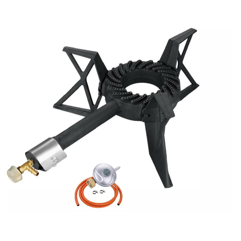 NJ GB-10 Cast Iron Burner Gas Stove Large Boiling Ring Cooker Outdoor Catering