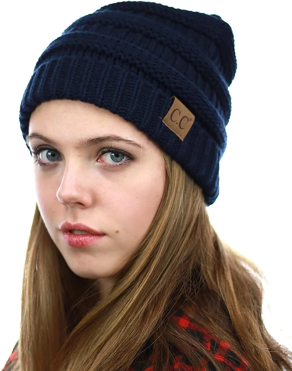 NYFASHION101 LED Hands Free Light Winter Cable Knit Cuff Beanie Hat