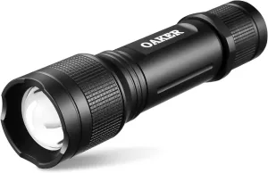 Oaker XF2013 USB-C Rechargeable Flashlight 2000 Lumens,5 Light Modes LED Flashlight, Waterproof Hand Light for Hiking Camping
