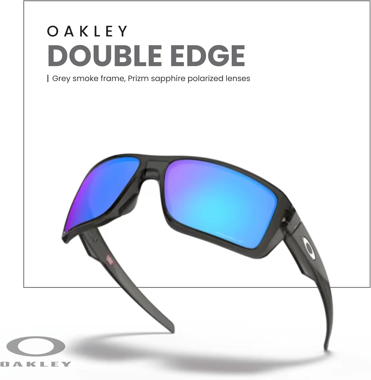 Oakley Double Edge OO9380 Rectangle Sunglasses for Men   BUNDLE Leash  Designer iWear Care Kit