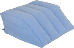 ObboMed HR-7740, New & Handy Valve, Inflatable Leg Rest Lifter Bed Wedge Cushion/Pillow, Velour Surface Finish for Post-Surgery, Pain Relief, Foot, Ankle Injury, for Sleeping, Travel Trip -23.5”-21"