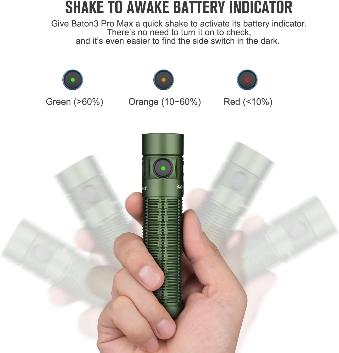 OLIGHT Baton3 Pro Max 2500 Lumens Rechargeable Compact EDC Flashlights with Safety Proximity Sensor, Pocket Light for Camping, Hiking, and Emergency (Cool White Light: 5700~6700K)
