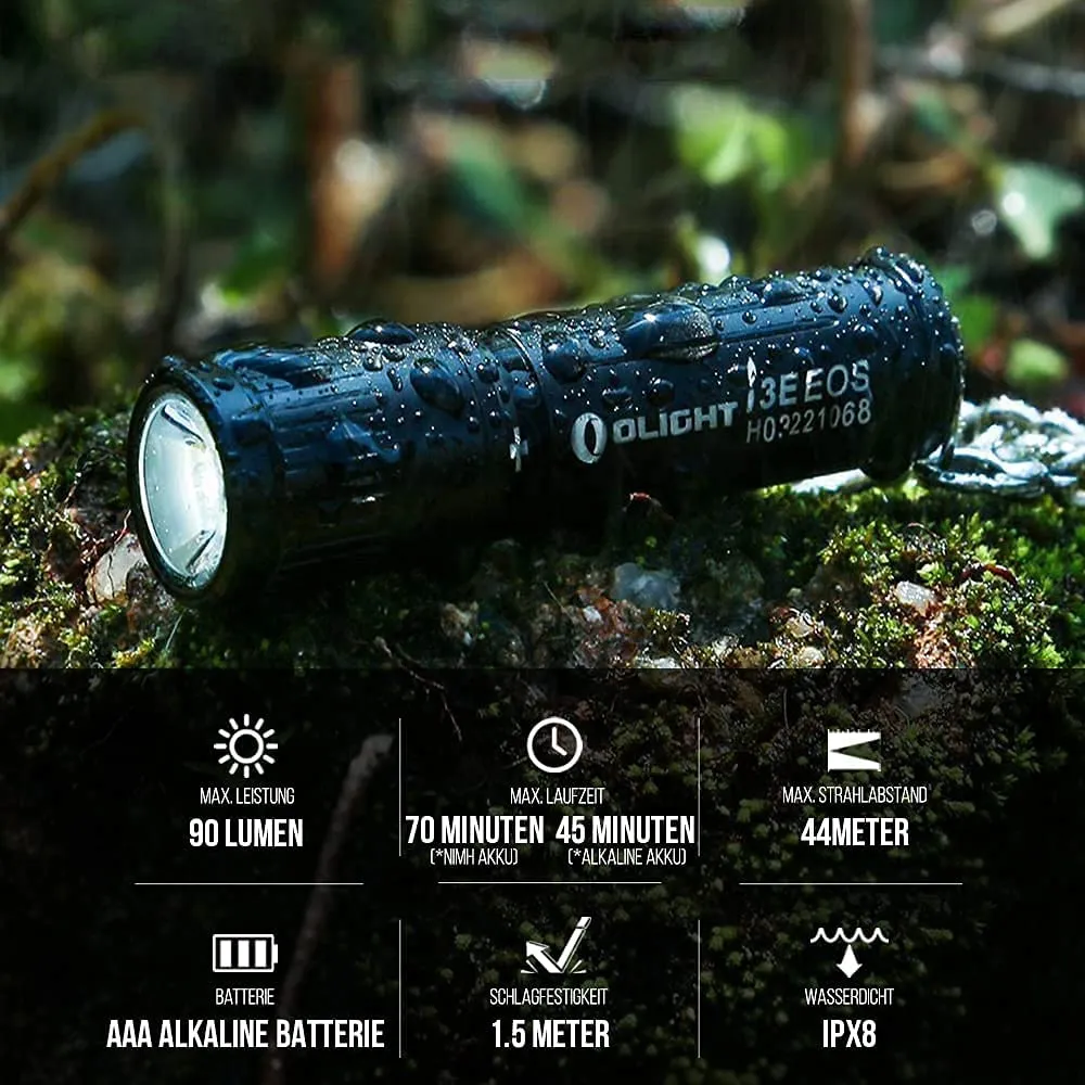 Olight Mini Keychain EDC Flashlight - 90 Lumens - Uses AAA battery