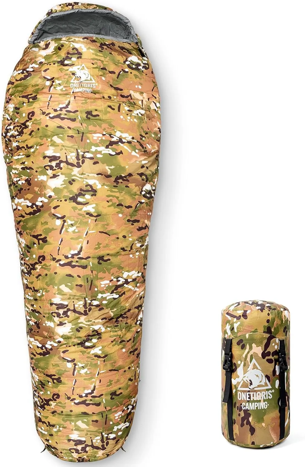 OneTigris Light Patrol 4 Season Mummy Sleeping Bag, 32°F Cold Weather Camping Bags for Camping Hiking Backpacking, Survival Gear