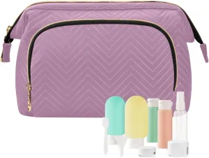Opera Mauve Makeup Bag Travel Toiletry Bag Makeup Cosmetic Bags Travel Makeup Bag Double Layer Makeup Organizer Bag
