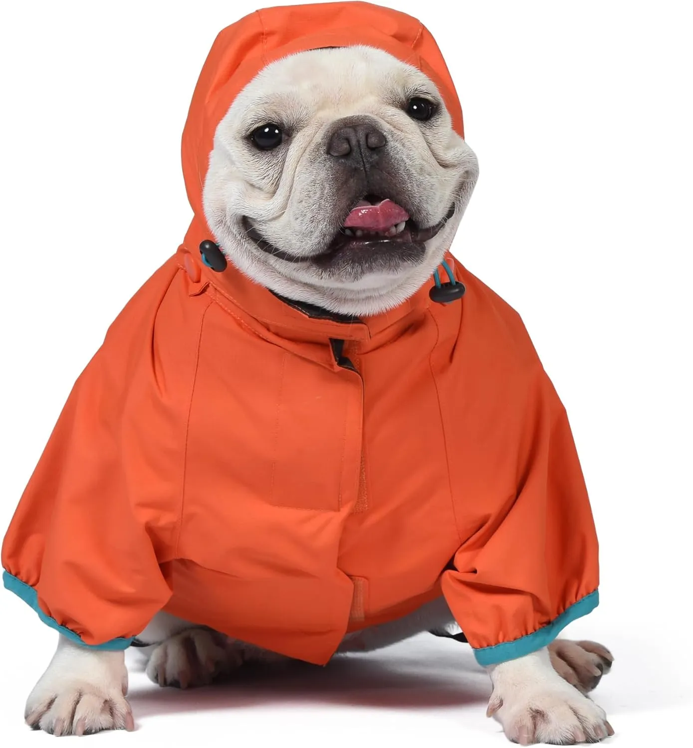 Orvis Dog All Season Trekker 3-in-1 Coat for Dogs, Size Small; Orange High Visibility All Weather Dog Coat with Raincoat & Fleece Vest That Can Be Worn Separately or Together; Removable Hood