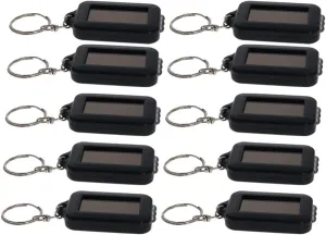 Othmro 10Pcs Mini Keychain Flashlight, Solar Bright White Keychain Portable Ultra Bright Little LED Light Energy Power LED Cute Square Style Lam for Camping Traveling Outdoor