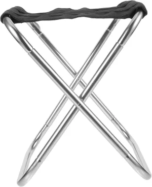 Outdoor Folding Stool Small Portable Bench for Camping Fishing Travel Lightweight and Easy to Move Gray Storage Bag