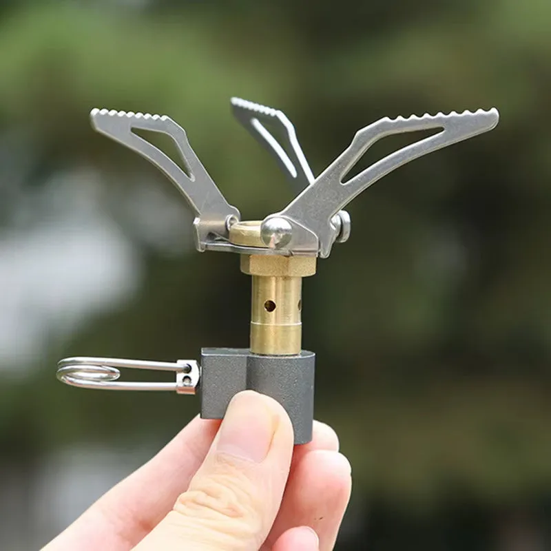 Outdoor Gas Stove Camping Gas Burner Portable Mini Cast Iron Copper Stove Survival Furnace Pocket Picnic Gas Cooker K-3000