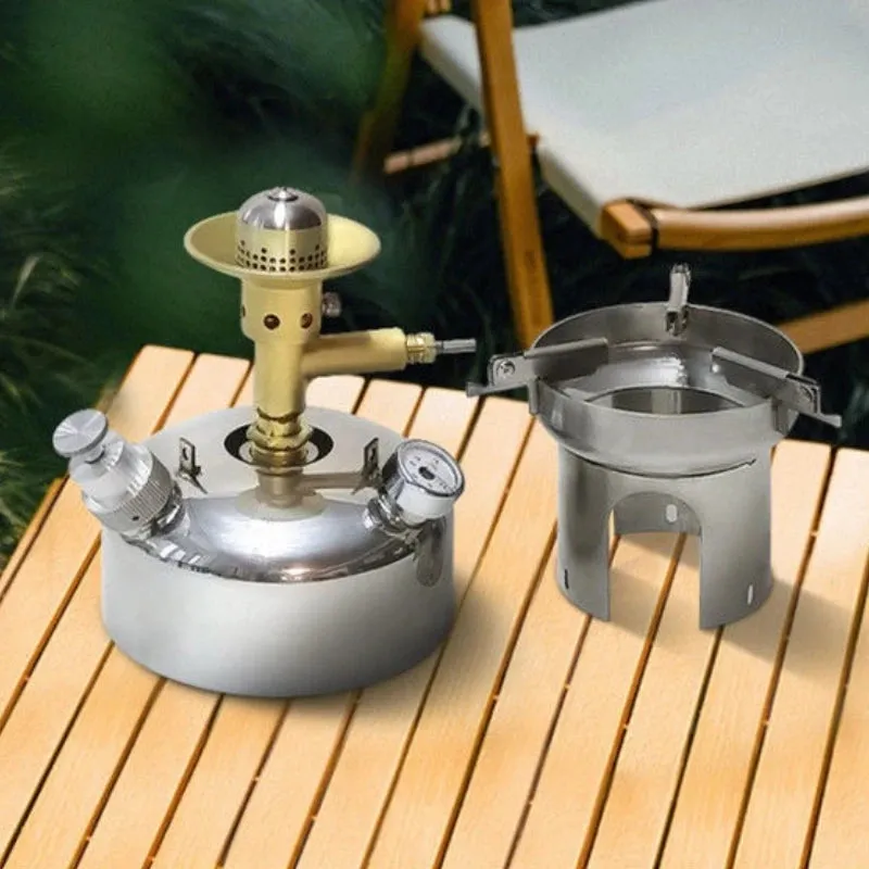 Outdoor Multi-fuel Oil Stove Field Portable Alcohol Stove Picnic Gasoline Kerosene Gasification Stove Compact and Safe Camping