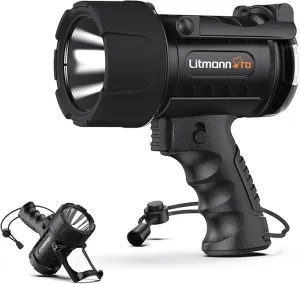Outdoor Portable Mini Handheld LED Outdoor Spotlight, 500 Lumens Flashlight IP67 Water Proof Marine Spot Lights for Boat, Hiking, Farm, Emergency, Power Outages Searchlight