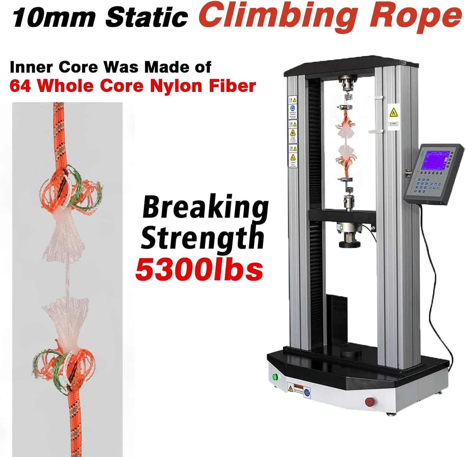 Outdoor Static Climbing Rope for Adults - High Strength Rope for Rock Climbing, Tree Climbing, Hiking, Arborist, Rescue & Camping - Purple(10m/32ft, 20m/64ft, 30m/96ft)