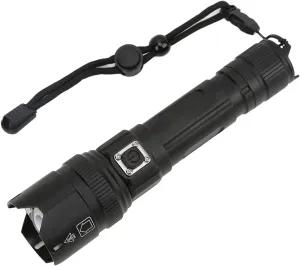 P50 Zoomable Flashlight Aluminum Alloy Powerful IPX4 Waterproof Upgrade 5 Modes Lighting Flashlight Durable for Camping for Outdoor