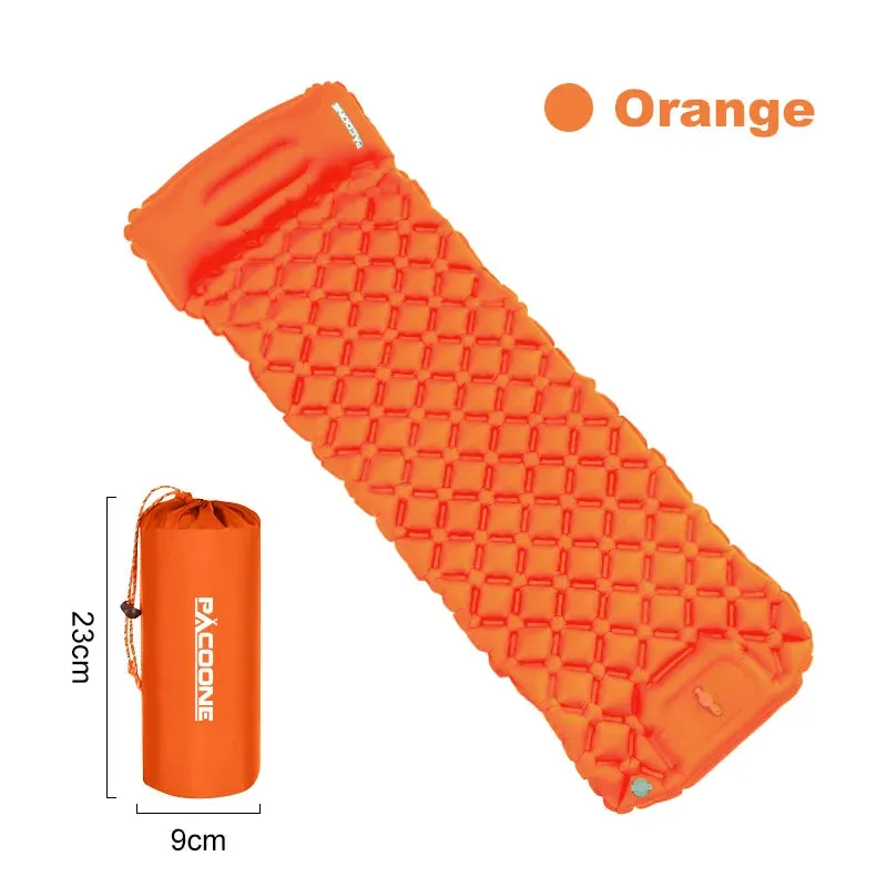 PACOONE Twin Ultralight Camping Sleeping Pad with Pillows, Built-in Pump, Waterproof Air Mattress for Hiking