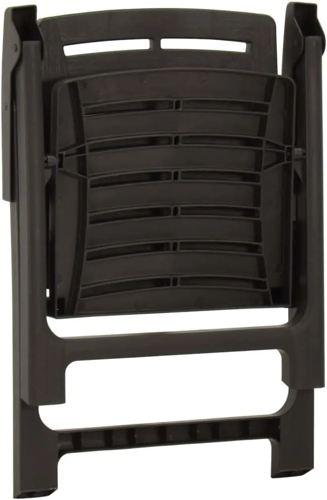 Patio Chairs 2 Pack Plastic Outdoor Anthracite Lightweight Durable Garden Lounge Chairs for Patio Pool Beach Camping