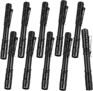 Pen Light Flashlight 10Pcs, LED Small Mini Pen Lights for Home, Emergency, Handheld Pocket Flashlights with Clip for Outdoor/Camping/Daily Lighting, IPX4 Waterproof Inspection Pen Flashlights