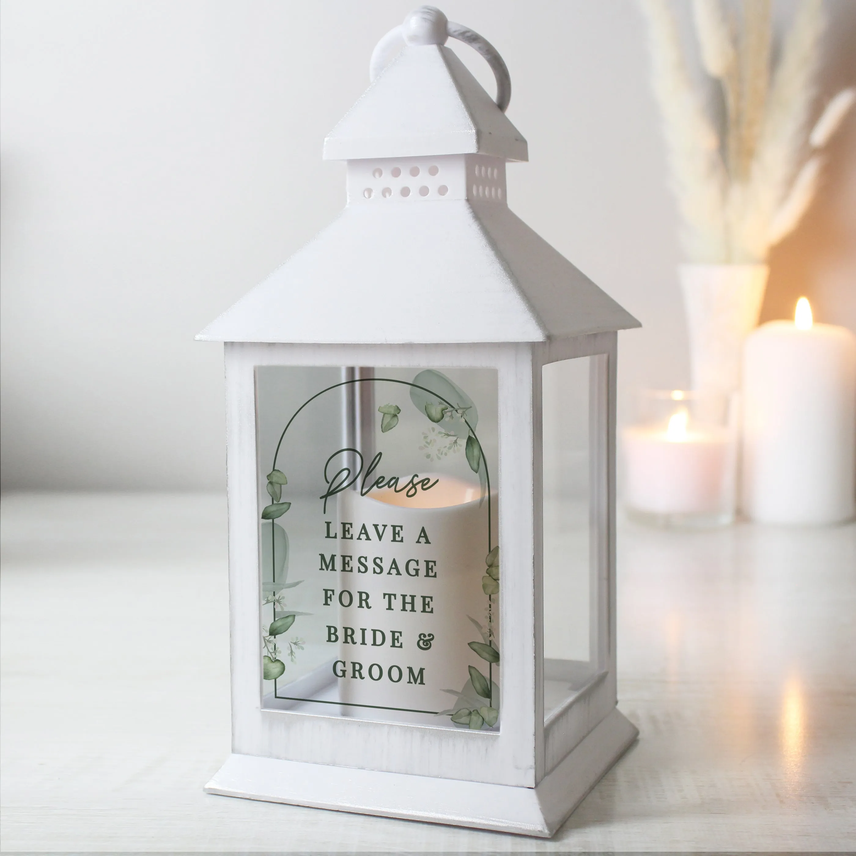 Personalised Botanical Wedding Lantern