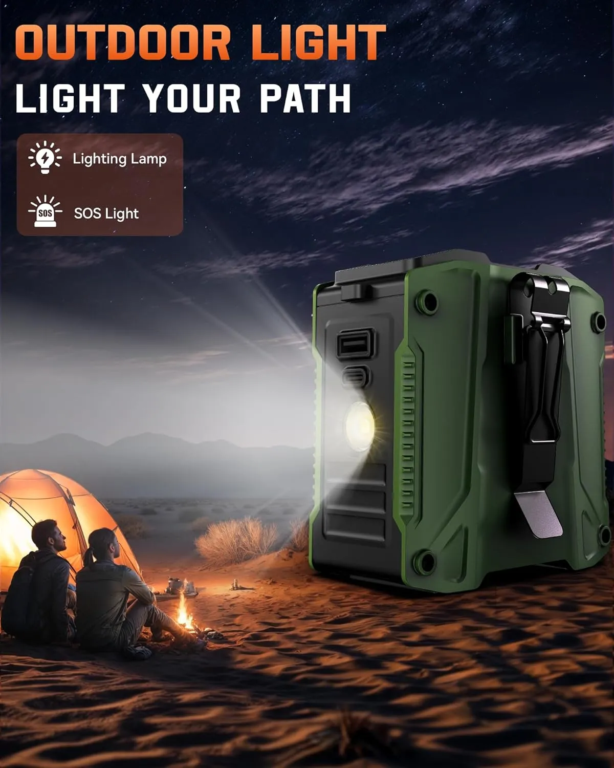 Portable Waist Fan Clip On Belt Under Shirt, Wearable Cooling Personal Neck Fan Rechargeable that Blows Cold Air w/ Lanyard, 5-Speed, FlashLight, Display, Travel Essential for Men Work as Powerbank
