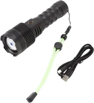 Powerful LED Flashlight, USB Rechargeable 3000LM Torch, Zoomable Hand Lamp, Aluminum Alloy Body, Super Bright for Outdoor Adventure Camping