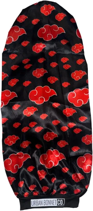 Premium Satin Hair Bonnet for Men Curly Hair, Dreadlock Loc Cap Silk Double Layer Sleeping & Shower Wrap Anime Bonnet Soft Band