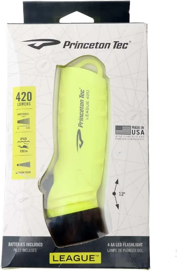 Princeton Tec League LED Flashlight - Neon Yellow